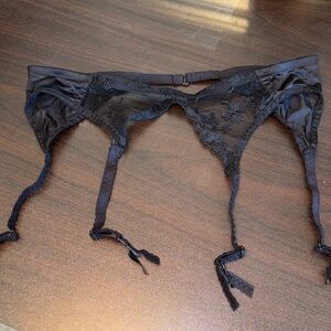 EUC black lace garter belt, possibly from